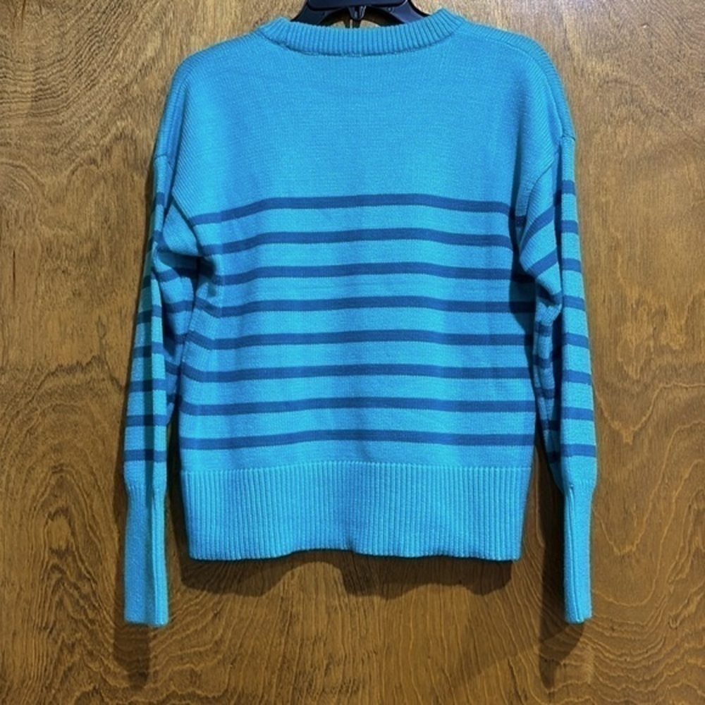 Philosophy Crew Neck Long Sleeve Striped Pullover Sweater Size L - EUC - Picture 2 of 4